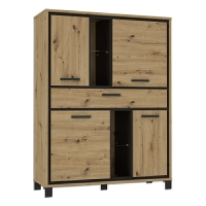 Highboardvitrine - Artisan Eiche - 120 cm 339.00 €
