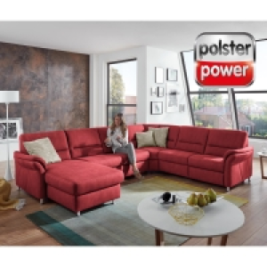 polsterpower Wohnlandschaft - rot - verschiedene Ausführungen