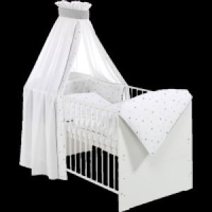 Schardt Komplettbett Classic-Line weiß, Sternchen grau