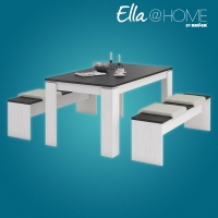 Roller  Ella@HOME Tischgruppe - Pinie-weiß-Wenge - 3-teilig