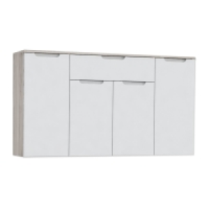 Sideboard - weiß Hochglanz - Sandeiche - 139 cm breit 151.00 €