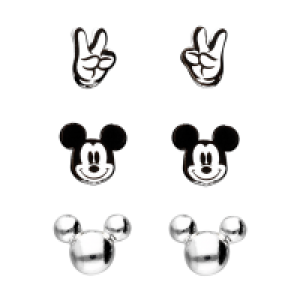 Accessories Ohrstecker-Set versilbert mit Disney Micky Maus-Motiven