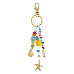 Accessories Schlüsselanhänger mit Seestern-, Muschel-Anhänger, Ziersteinen und Hap