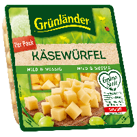 Rewe  Grünländer Käsewürfel mild & nussig