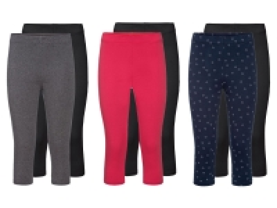 ESMARA® Leggings Damen, 2 Stück, elastischer Bund