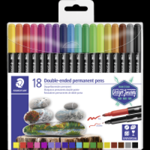 Rossmann Ideenwelt STAEDTLER Duo permanent Fasermaler 18 Fa