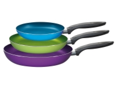 KING Bratpfannen-Set, 3-teilig, Keramik-Beschichtung, aus Aluguss, für