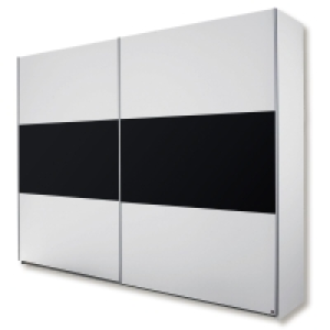 Schwebetürenschrank - Alpinweiß-schwarz - 261 cm 349.00 €