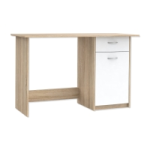 Schreibtisch - Sonoma Eiche - weiß - 123 cm 39.00 €