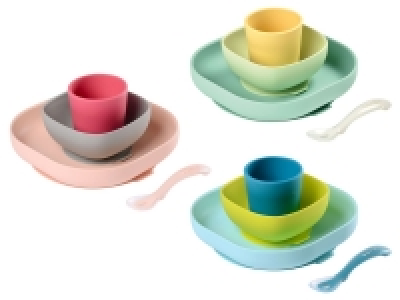Beaba BÉABA® Geschirrset, 4-teilig, Teller, Schüssel, Löffel, Glas, ab 21.99 €
