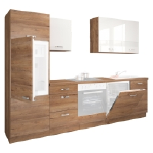 Küchenblock - weiß Hochglanz - Eiche Lancelot - verschiedene Ausführun 449.00 €