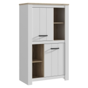 Roller  Highboard - weiß-bianco Eiche - 87 cm breit