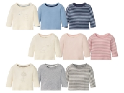 LUPILU® Baby Langarmshirts, 3 Stück, aus reine Baumwolle