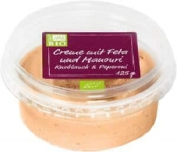 Creme mit Feta und Manouri, Sorte Knoblauch-Peperoni 2.49 €
