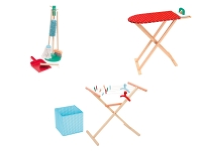 PLAYTIVE® Putzstation / Wäscheständer / Bügelbrett, aus Holz