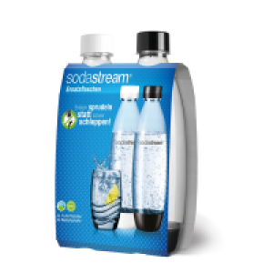 Rossmann Sodastream PET-Flasche Fuse, Duopack je 1 x weiß und schwarz