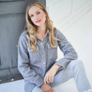 Damen-Hemdbluse in Lammfelloptik