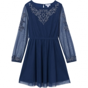 MANGUUN Kleid, Mesh, Perlen, Glitzer-Stickerei, für Mädchen