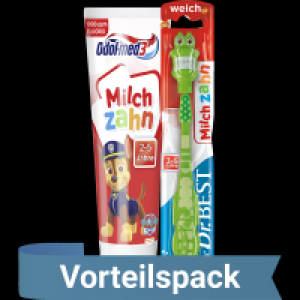 2er-Set aus Odol-med3 Milchzahn Zahnpasta und Dr.BEST Milchzahn Zahnbü 2.49 €
