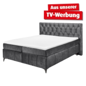Boxspringbett - anthrazit - Tonnentaschenfederkern - H2 - 180x200 cm 699.00 €