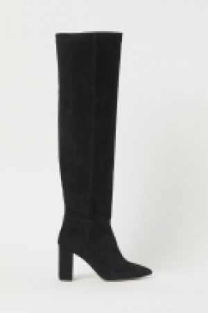 HM  Kniehohe Velourslederstiefel