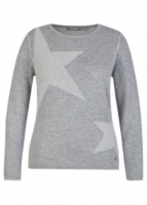 Rabe Feinstrickpullover, Rundhalsausschnitt, Sterne, Strass, für Damen