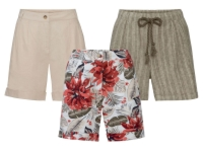 Lidl Esmara® ESMARA® Shorts Damen, aus Leinen und Baumwolle