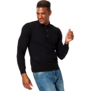 Dunmore Pullover, reiner Cashmere, Polokragen, 3-Knopfleiste, für Herr