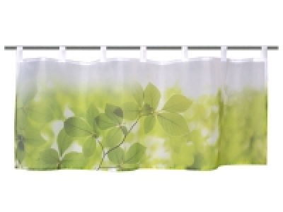 HOME DELUXE Scheibengardine Leaf Voile 45 x 120 cm, transparent