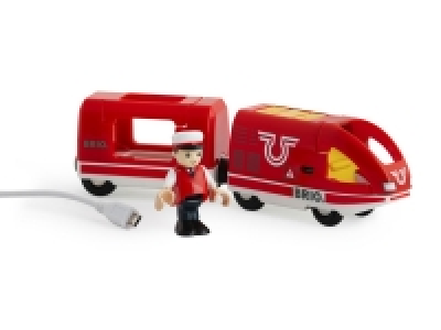 BRIO 33746 »Roter Akku-Reisezug«, 3-teilig, mit USB-Miniladekabel, ab