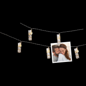 Ideenwelt LED-Lichterkette mit Fotoclips
