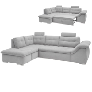 Roller  Ecksofa - silver - Webstoff - Liegefunktion