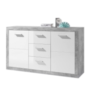 Roller  Sideboard - Beton-Optik - weiß - 147 cm breit