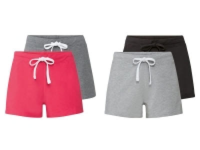 Lidl Esmara® ESMARA® Sweatshorts Damen, 2 Stück, mit Bio-Baumwolle