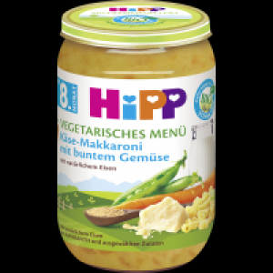 Hipp Vegetarisches Menü Käse-Makkaroni mit buntem Gemüse ab 8. Monat