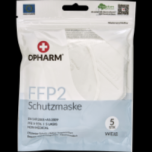 Opharm FFP2 Schutzmaske weiß 5-lagig