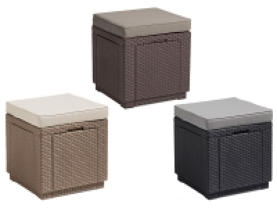 Keter Allibert Hocker »Cube«, mit Stauraum, in Korbdesign, inklusive K 49.99 €