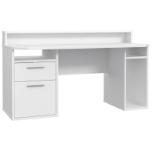 Gamer-Schreibtisch - weiß - 160 cm