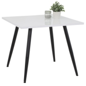 Esstisch - weiß Hochglanz - 90x90 cm