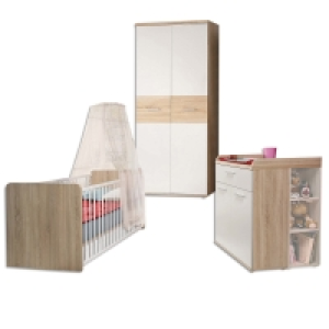 3-teiliges Babyzimmer-Set - Sonoma Eiche-weiß