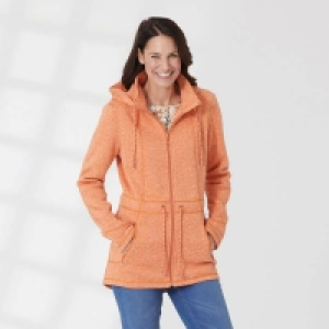 Damen-Strickfleece-Mantel mit Kapuze 19.99 €