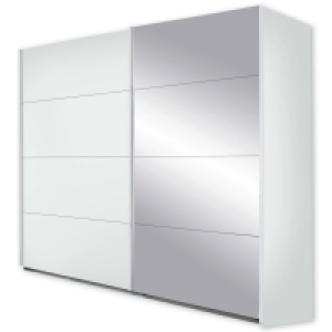 Schwebetürenschrank - Alpinweiß - 271 cm