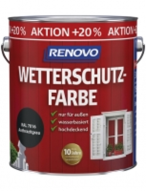 Wetterschutzfarbe, für außen, 3 l, anthrazit, seidenglänzend 32.99 €