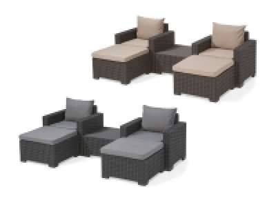 Lidl Keter Keter Allibert Lounge Set »California«, 5-teilig, mit Auflagen, in Rat