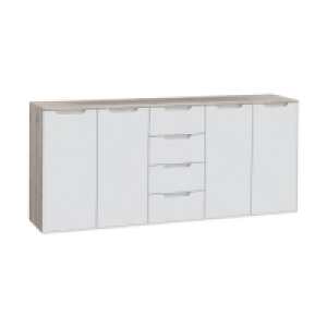 Sideboard - weiß Hochglanz - Sandeiche - 179 cm breit 189.00 €