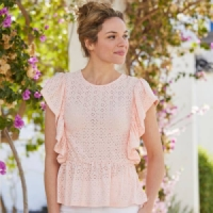 Damen-T-Shirt mit Anglaise-Schnitt 6.79 €