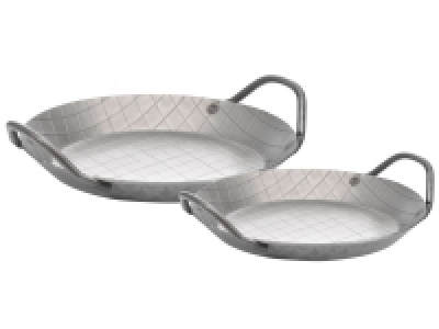 Lidl Gsw GSW Gastro traditionell Servierpfannen Set, 2-teilig, beidseitig raute