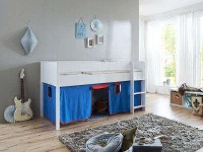 Relita Halbhohes Bett Hochbett Kinderbett Luka 90x200 MDF/Buche weiß l 301.22 €