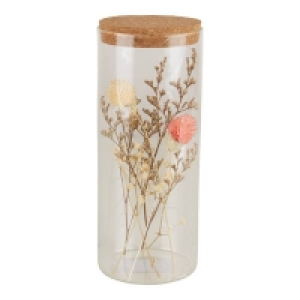 Glas mit Trockenblumen, ca. 8x8x18cm 7.99 €
