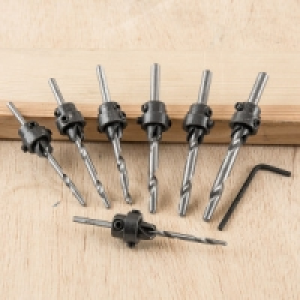 Norma Kraft Werkzeuge Holzbohrer mit Versenker-Set 7tlg.